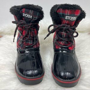 Storm Alpen | waterproof snow boots 6.0 M plaid, black , red.